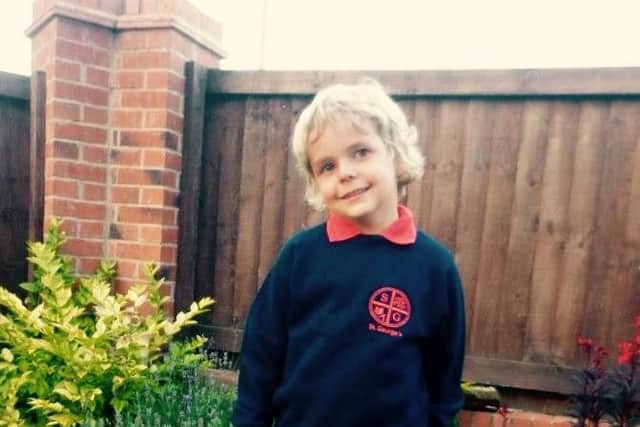 Alfie when he first started school.