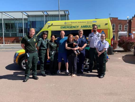 East Midlands Ambulance Service this week reunited baby Tommy in an emotional but very happy reunion with the team which saved his life back in January.