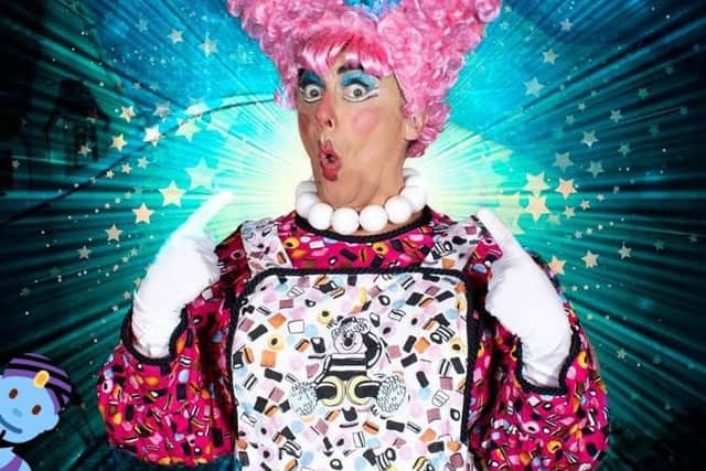 Dame Annie Fanny stars in Aladdin at the Baths Hall this Christmas.