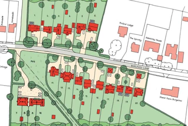 The proposed site layout for 20 homes in Langworth.