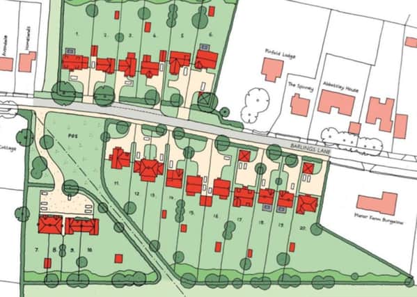 The proposed site layout for 20 homes in Langworth.