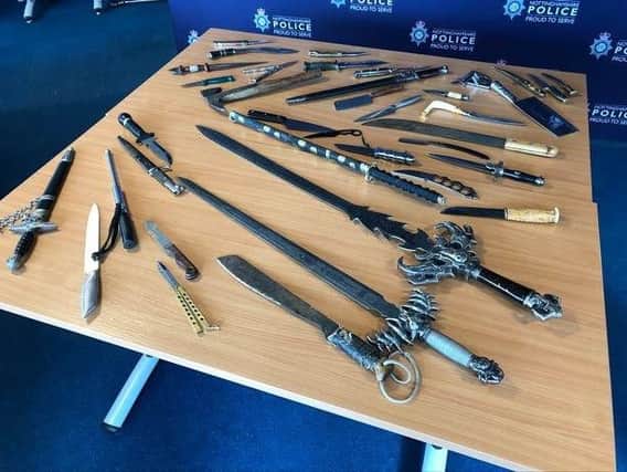 Weapons can be handed to police station front counter staff at Boston, Sleaford, Grantham and Lincoln.