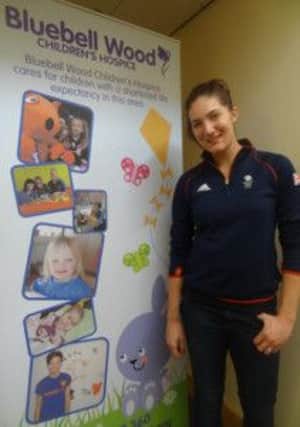 Sarah Stevenson visiting Bluebell Wood Children's Hospice