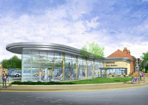 Artists impression of the new Worksop Bus Station