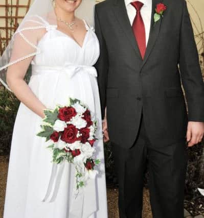 Valentine's Day wedding of Gemma Holland and Robert Walker at Worksop Registrar Office (w130214-5d)