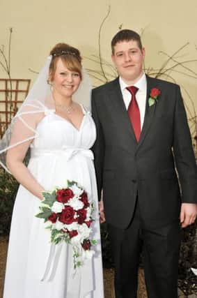 Valentine's Day wedding of Gemma Holland and Robert Walker at Worksop Registrar Office (w130214-5d)