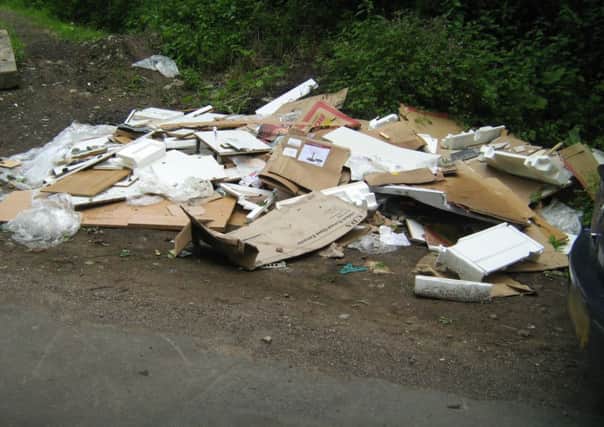 Fly-tipping at Carr Lane, Styrrup