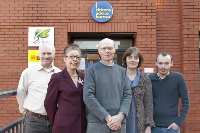 The Citizen Advice Bureau has relocated to new premises, the former Registry Office at Worksop Town Hall. Bureau director Steve Saddington (centre) and staff members (l-r); Kevin Shaw, Sandra Broome, Helen Baker and Sam Johnston