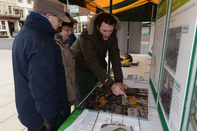 New Worksop bus station plans go on display at the Civic Square in Worksop. Pictured far right is Ton Boulan, Senior Project officer, Notts County Council.