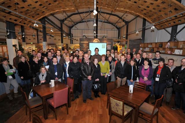 Delegates from farm shops around the country visited Arrow Farm Shop as part of the FARMA Farm and More diverification event, pictured centre is owner Dinah Blagg (w130211-2)