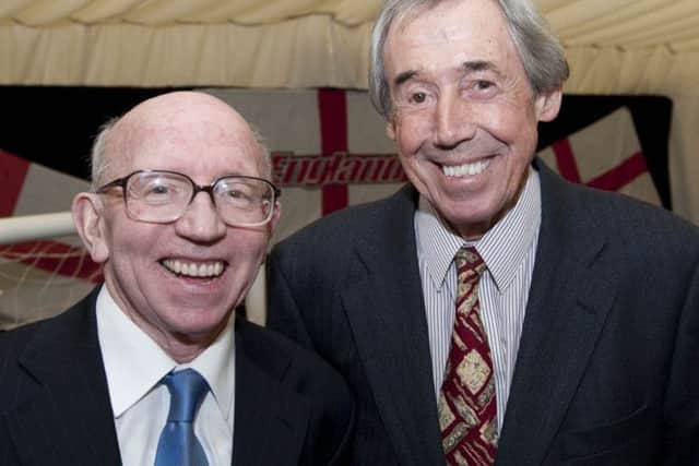 Boys of 66 Gordon Banks and Nobby stiles at North Notts Arena on Friday