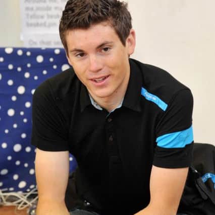 Cyclist Ben Swift visited Laughton All Saints Primary School to talk about his sporting achievements (w130214-1d)