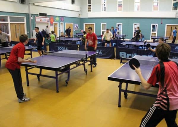 Worksop and District Table Tennis League, pictured are the facilities at Redlands Academy