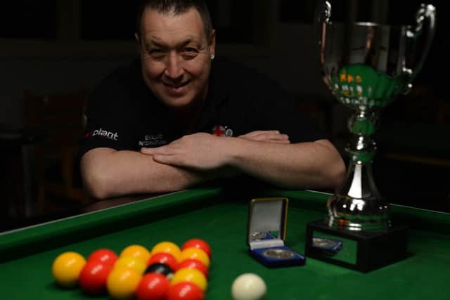 World Seniors Blackball Pool Singles Champion Kev Seaman wins the Eurpean Seniors Singles title at Bridlington.