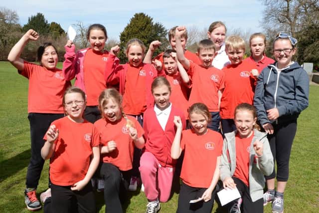 Pupils from Ranby CE Primary School at the Bassetlaw Primary Schools Orienteering event at King's Park in Retford G130423-3g