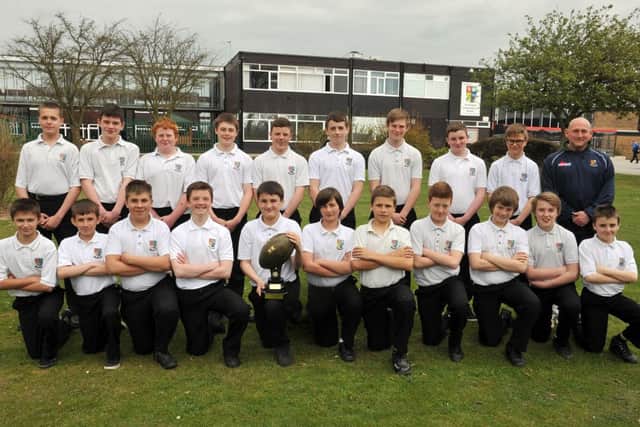 Dinnington Y8 Under 13's Rugby team are Yorkshire Schools Champions following victory in a recent competition (w130501-2)