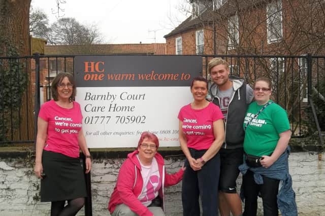 Home manager Mags Greaves, Babs Horsfield, Lynn Kirton, Arron Ellis and Claire Howard