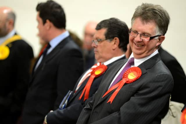 Nottinghamshire County Council Election Count for the Bassetlaw area at North Notts Arena in Worksop. Worksop North East and Carlton Candidate Alan Rhodes G130503-1f