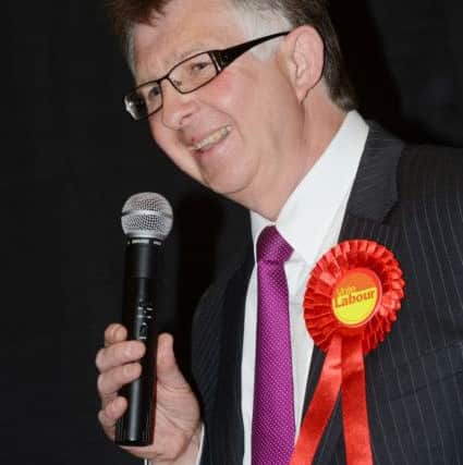 Nottinghamshire County Council Election Count for the Bassetlaw area at North Notts Arena in Worksop. Alan Rhodes, Labour, won Worksop North East and Carlton G130503-1w