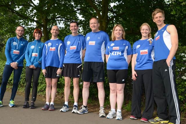 Gainsborough Morton Striders who are taking part in the Edinburgh Marathon G130524-2