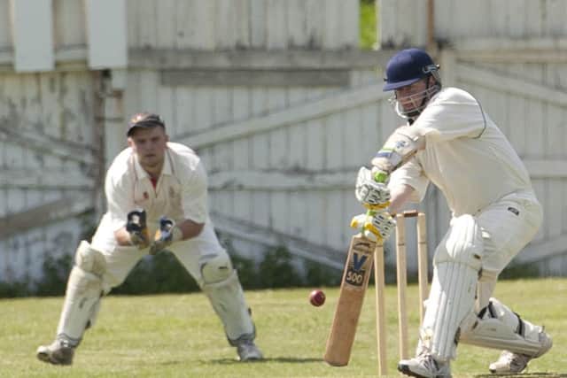 Lea Park CC batsman Andy Whiteley in action