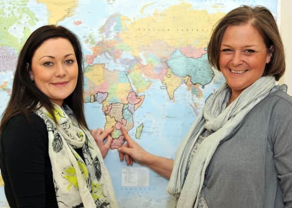Teachers at Dinnington Community Primary School are preparing for a trip to teach children in Zambia.  Pictured from left Stephanie Hilbert and Helen Bennett (w130524-2a)