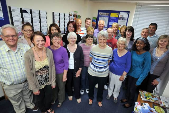 Celebration event at Citizen's Advice Bureau for the team of volunteers as part of Volunteers Week. Pictured are some of the Citizen's Advice Bureau volunteers (w130605-3)