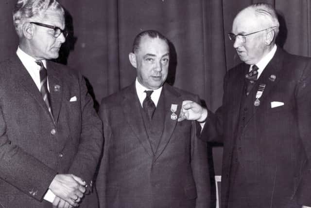 Vincent Sissons, centre, ex-owner of the Worksop Guardian