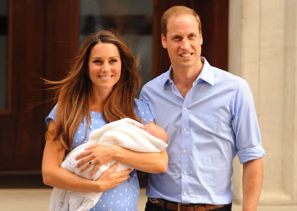 The Duke and Duchess of Cambridge leave the Lindo Wing of St Mary's Hospital in London, with their newborn son. Photo: Dominic Lipinski/PA Wire.