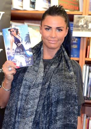 Katie Price at her book signing at Waterstones, in Doncaster's Frenchgate Centre.