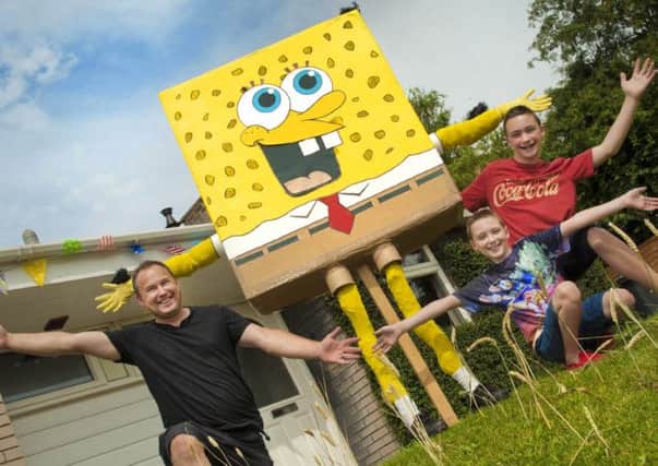 Todwick Scarecrows Competition 2013. Mark, Timothy and Christopher Haywood-Spongebob Squarecrow