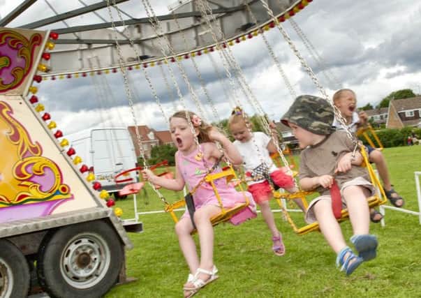 Having fun at Aston Carnival on Saturday were Joel and Jasmin Hill and friends Isla and Alfie Draper