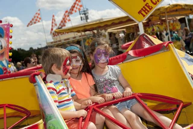 Taking a spin on the junior waltz, Charlotte Pollard, George Pollard and Olivia Bennett at Maltby Gala
