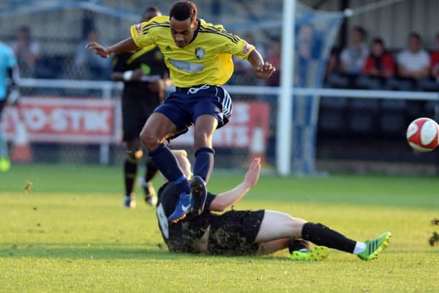 Worksop Town v Sheffield Wednesday XI. Left-back Josh Williams G130808-1a