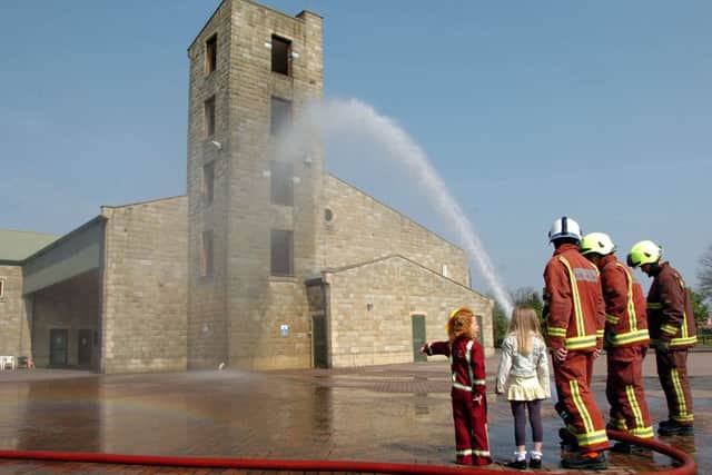 Abbie Gardner, five and Macie-Jo Lloyd, five, won a competition to have a tour round Aston Park Fire Station w110420-13f