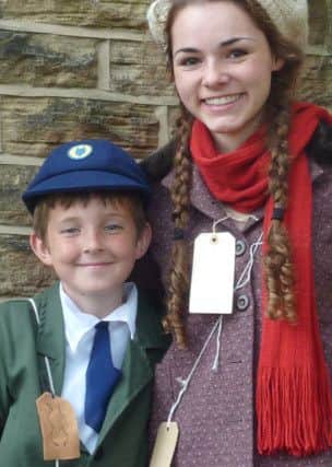 Denys Edwards Players present Carries War  at the Sheffield Crucible Studio from 13th to 17th August at 7.15 with a matinee on Saturday 17th at 2.15pmEvacuees Carrie (Juliet Ibberson) and her brother Nick (Thomas Ferris) anxiously wait to see if someone will give them a home.