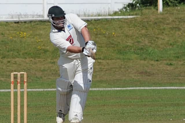 Worksop I v Retford I. Pictured is Retford batsman Darren Spooner (w110830-15a)