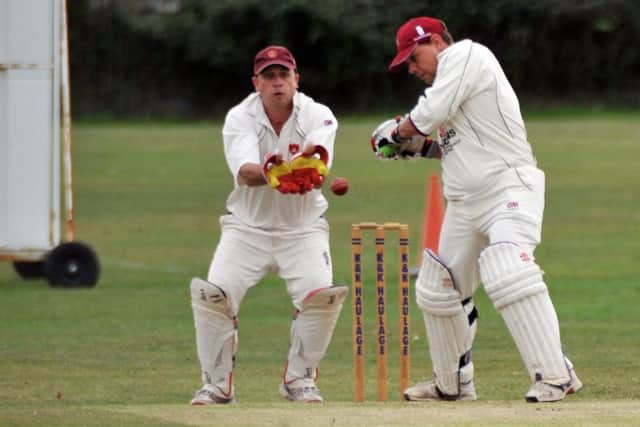 Marshalls v Woodsetts, pictured is Marshalls batsman Matt Whitlam