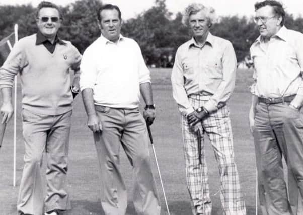 The first four players to tee off at Kilton Forest golf course in September 1978, left is cockney Bill Hyde