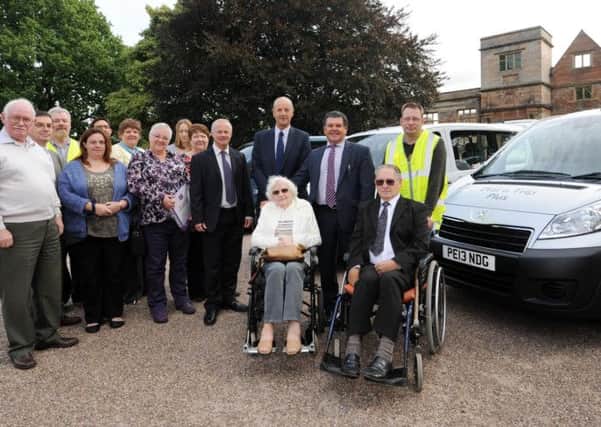 Launch event at Rufford Abbey for new car scheme for wheelchair user in Bassetlaw, Tuxford and Newark and Sherwood.