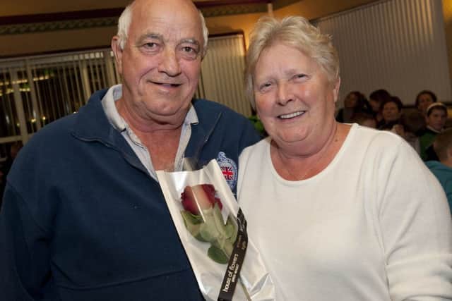 Doreen and Garry Butt presented with Guardian Roses for their work with the Worksop & District Angling Association cadets