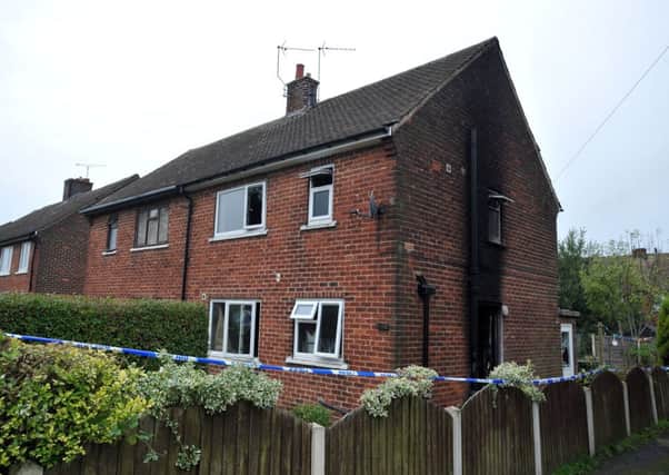 The scene of a fire on Manor Road, Dinnington