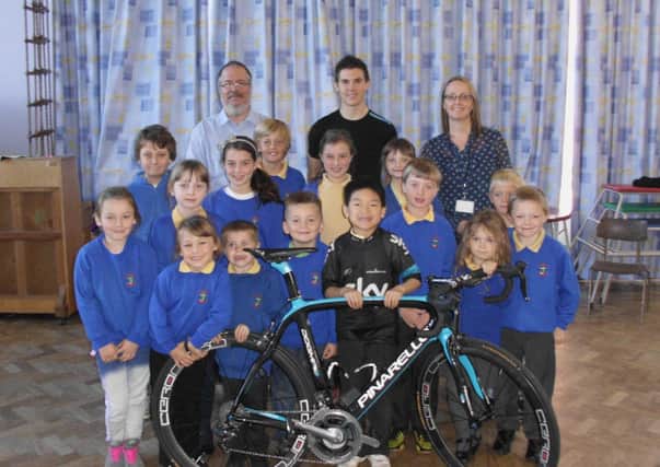 Olympian Ben Swift went back to his old school, St Joseph's Catholic Primary School in Dinnington, to answer pupils' questions