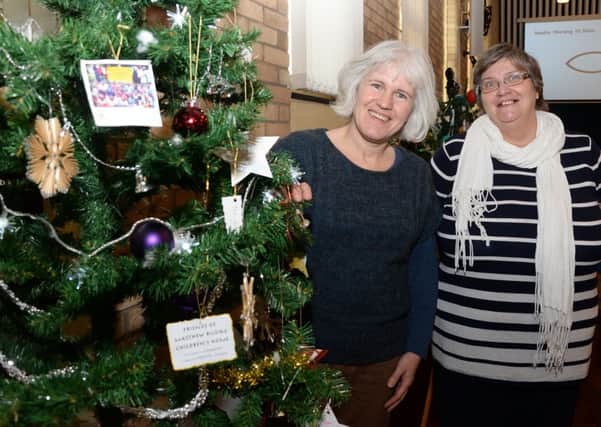 Christmas Tree Festival at Gainsborough Methodist Church. Pictured are Joan Smithson and Sue Brown G131214-7b