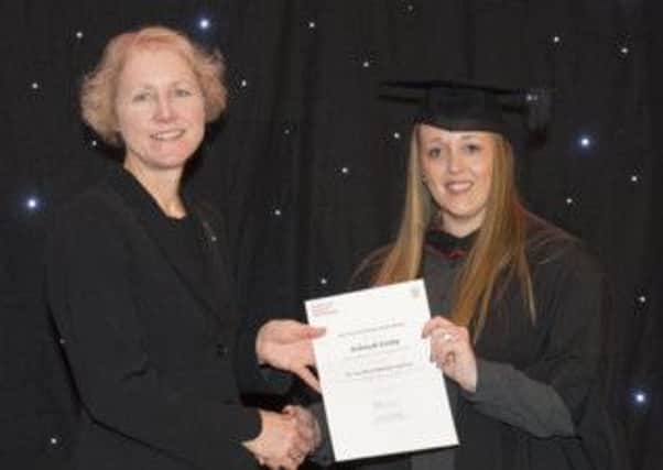 Professor Karen Bryan, Pro Vice-Chancellor and Dean of the Faculty of Health and Wellbeing, and Deborah Easby, Staff Nurse.