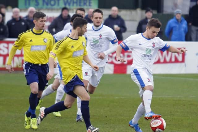 AFC Fylde v Worksop Town. Sean Cooke.
