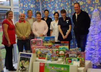 Anne Bacon, Play Leader; Alan Jones; Janice Russell; Gemma Fisher, Sister; Karen Darwin, staff nurse; Cath Burke, Sister; and Jonathan Gladwin.