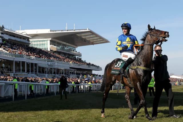NATIONAL HEROES -- Aurora's Encore and jockey Ryan Mania after their victory in last year's Grand National (PHOTO BY: David Davies/PA Wire)