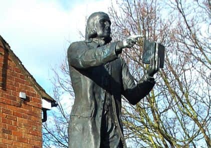 The Wesley statue in Epworth. (Buy this photo E1821TS) Picture: Tony Saxton