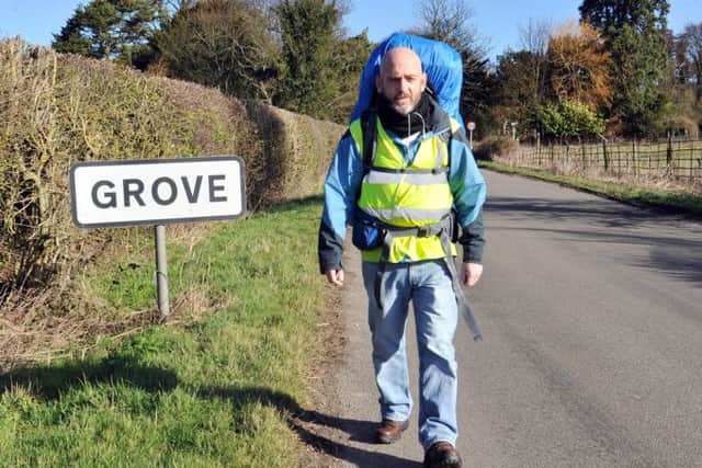 Colm Farrell is walking 5,000 miles around the country to raise money for suicide prevention charity Console (NWGU-13-02-14 RA 1a)